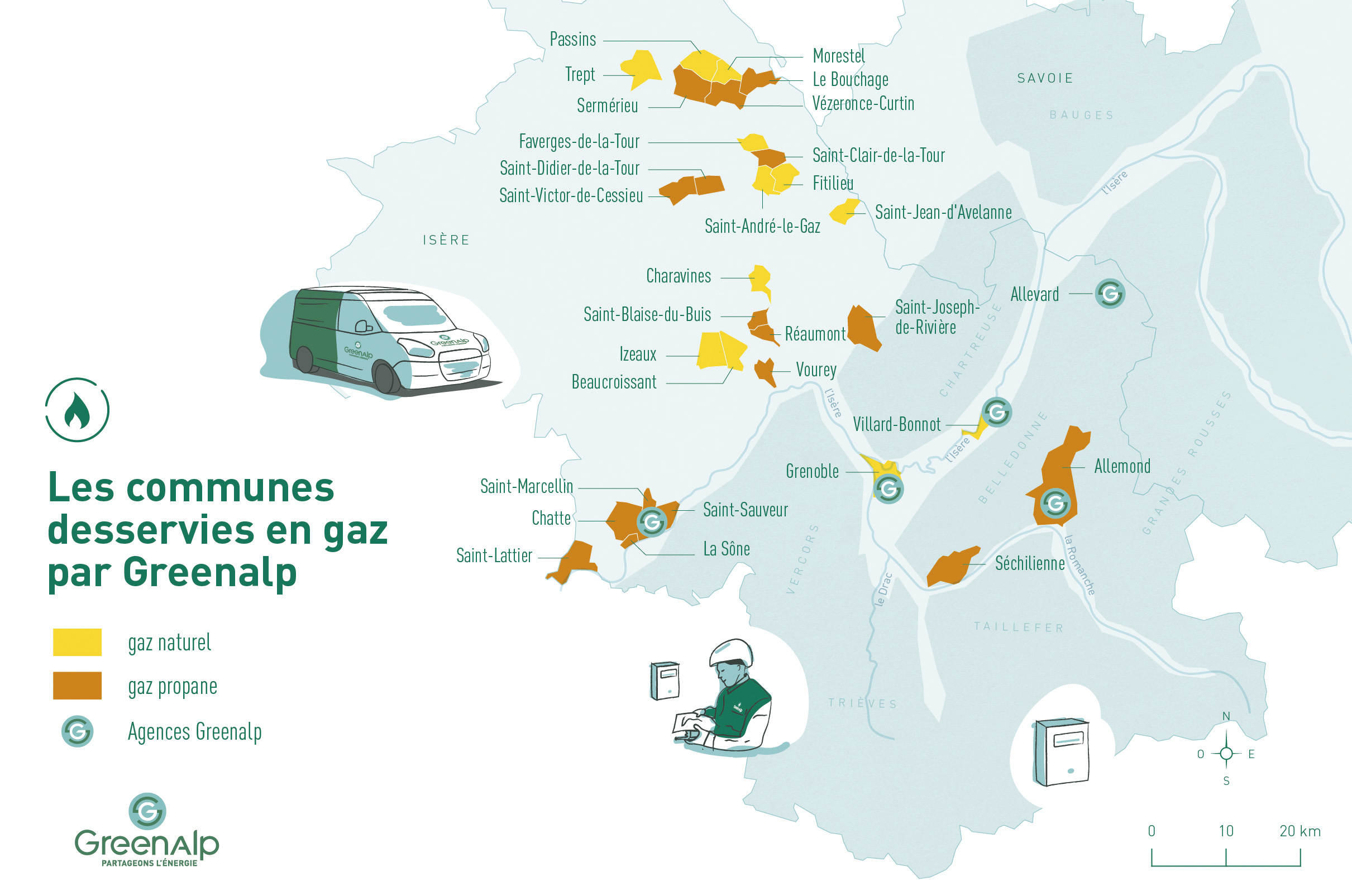 Communes gaz